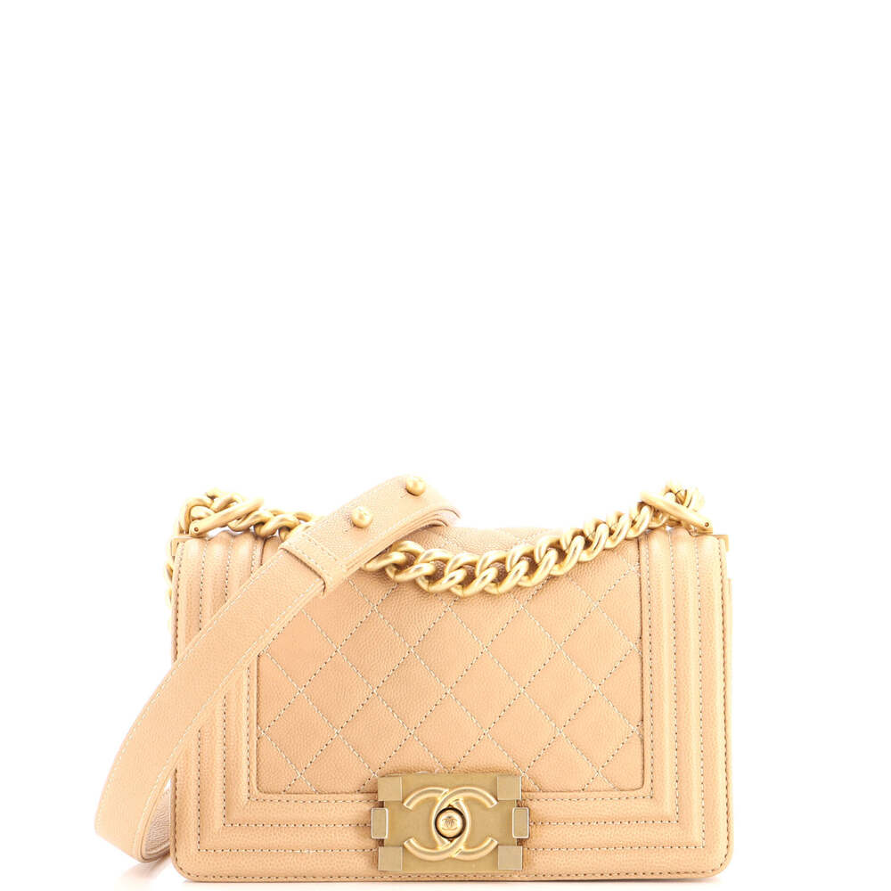 Chanel Small Boy Flap Bag Quilted Caviar